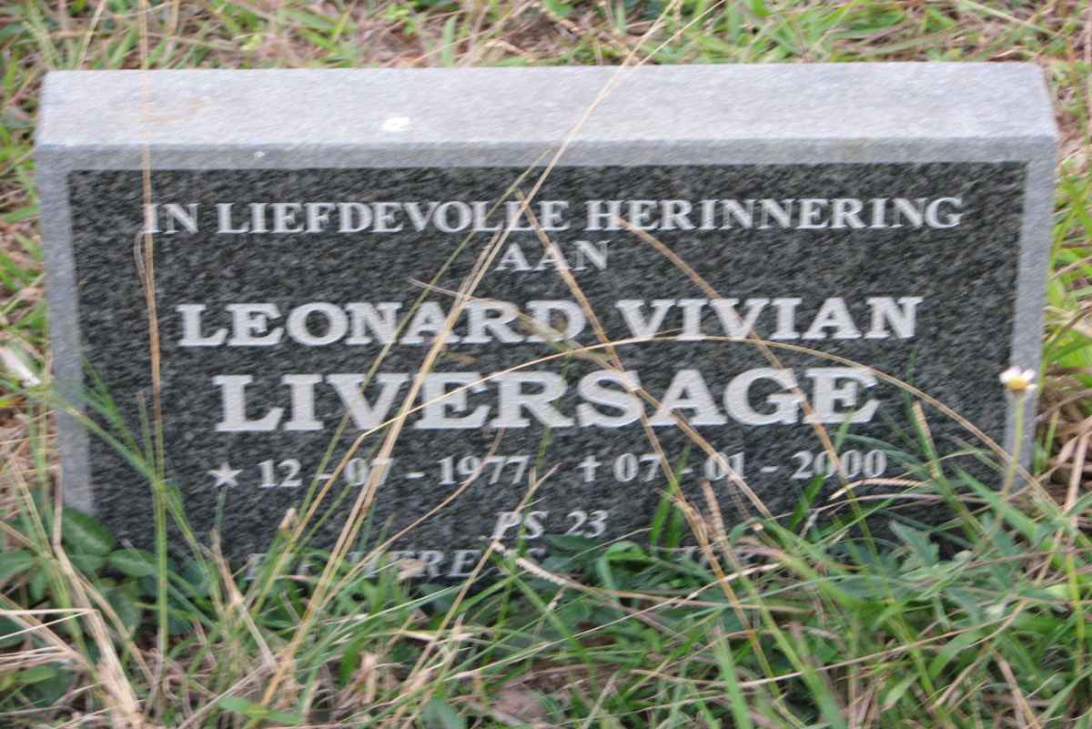 LIVERSAGE Leonard Vivian 1977-2000