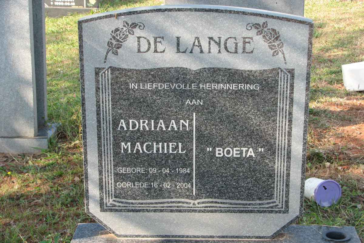 LANGE Adriaan Machiel, de 1984-2004