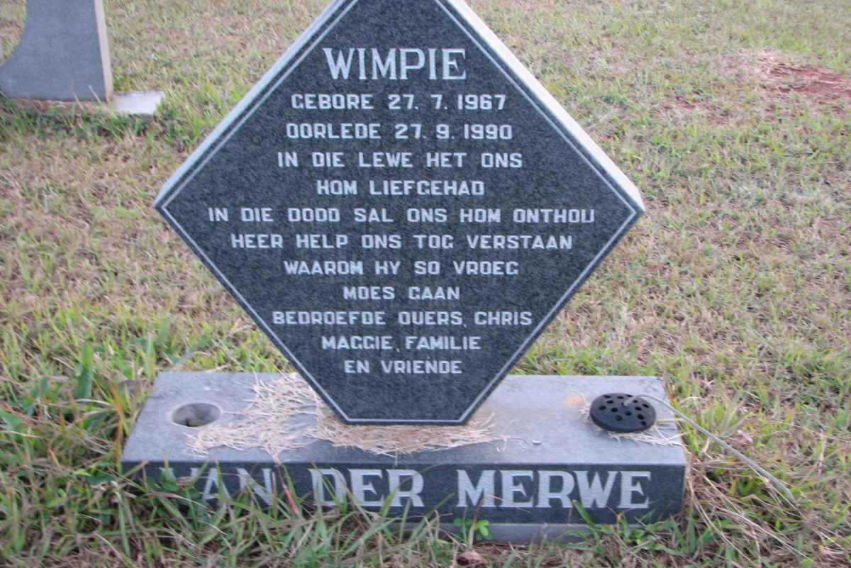 MERWE Wmpie, van der 1967-1990