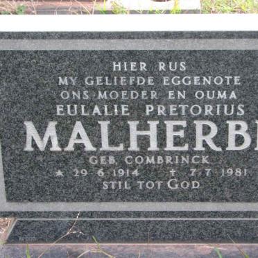 MALHERBE Eulalie Pretorius nee COMBRINCK 1914-1981