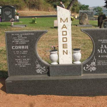 MADDEN James 1923-2007 &amp; Corrie 1929-1994