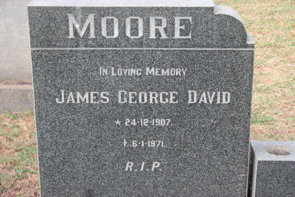 MOORE James George David 1907-1971