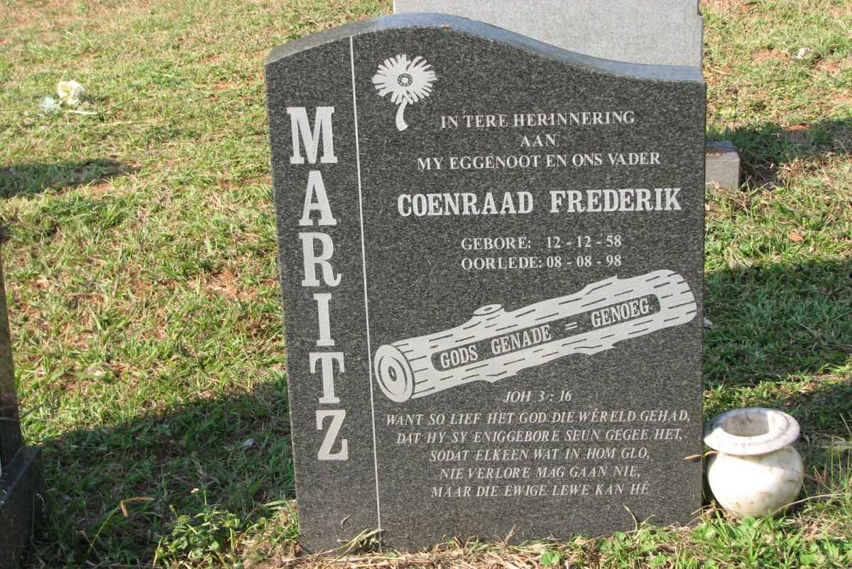 MARITZ Coenraad Frederik 1958-1998