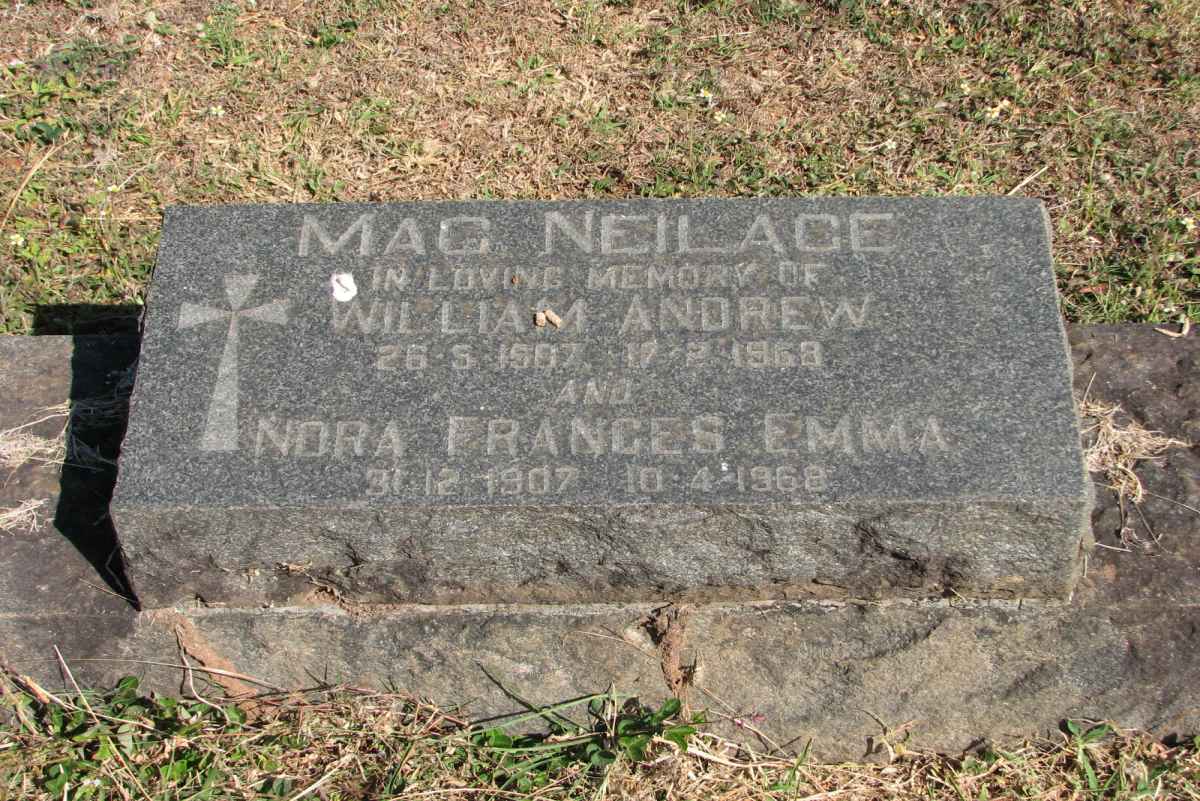 MAC NEILACE William Andrew 1907-1968 &amp; Nora Frances Emma 1907-1968