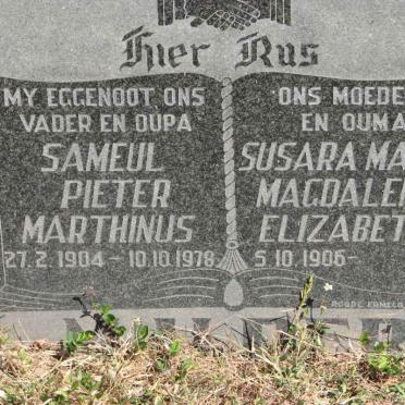 MULDER Sameul Pieter Marthinus 1904-1978 &amp; Susara Maria Magdalena Elizabeth 1906-