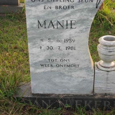 NIEKERK Manie, van 1959-1981
