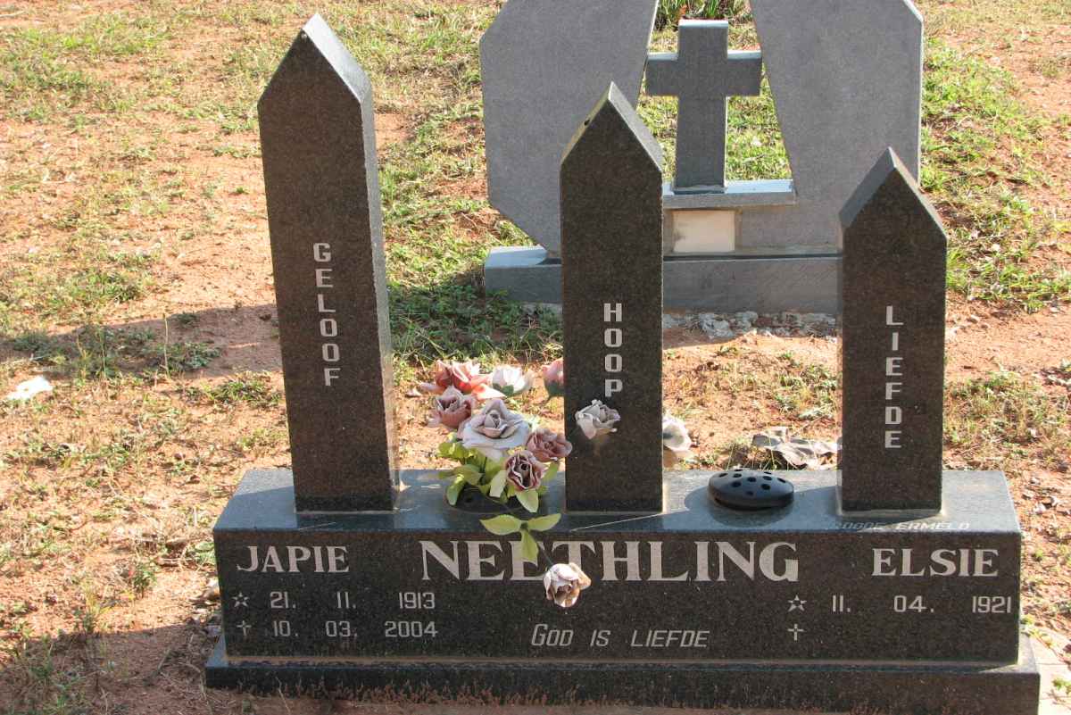 NEETHLING Japie 1913-2004 &amp; Elsie 1921-