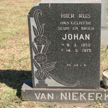 NIEKERK Johan, van 1952-1975