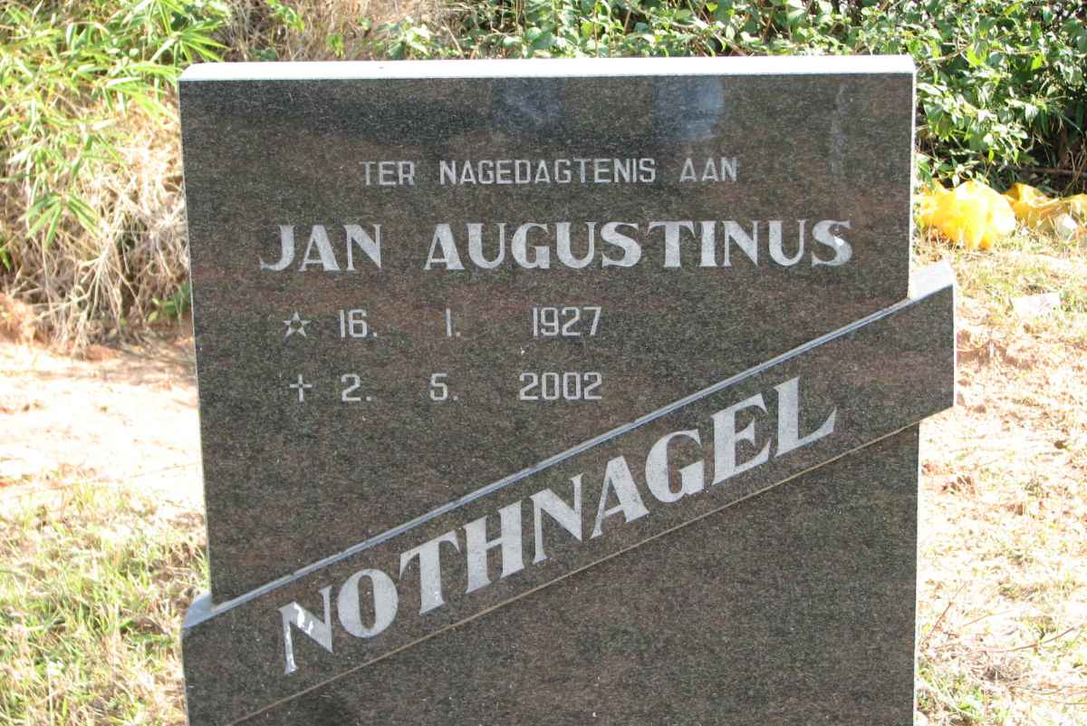 NOTHNAGEL Jan Augustinus 1927-2002