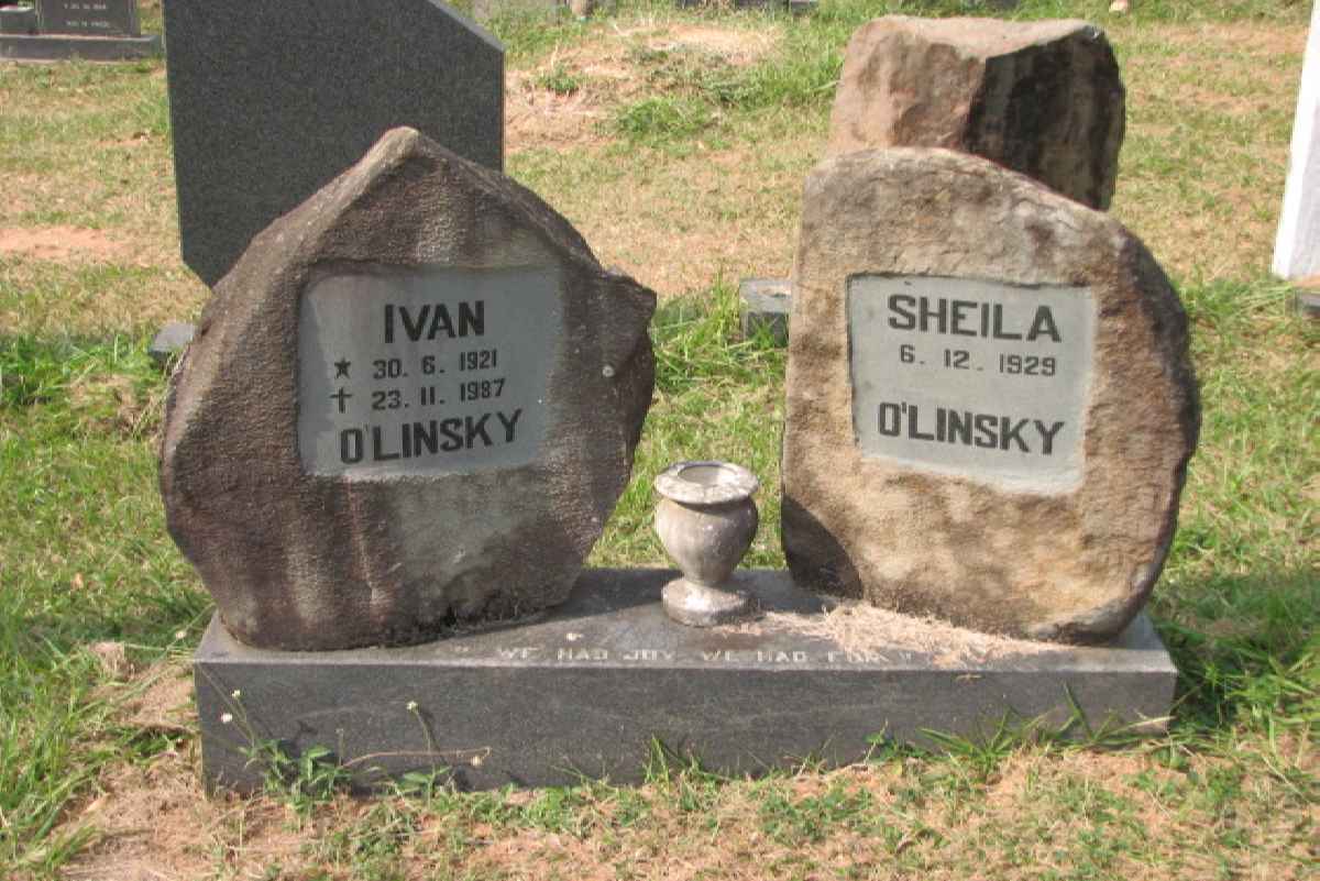 O'LINSKY Ivan 1921-1987 &amp; Sheila 1929-