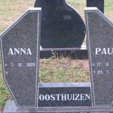 OOSTHUIZEN Paul 1924-2003 &amp; Anna 1929-