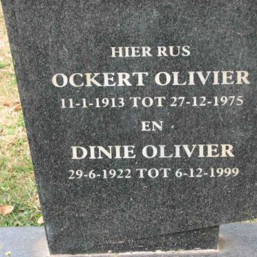OLIVIER Ockert 1913-1975 &amp; Dinie 1922-1999