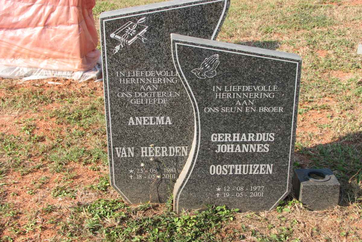 OOSTHUIZEN Gerhardus Johannes 1977-2001 :: HEERDEN Anelma, van 1981-2001