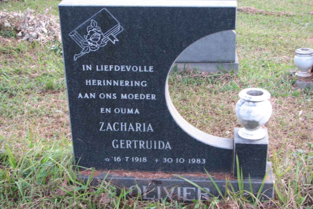 OLIVIER Zacharia Gertruida 1918-1983