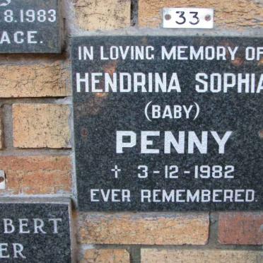 PENNY Hendrina Sophia  -1982