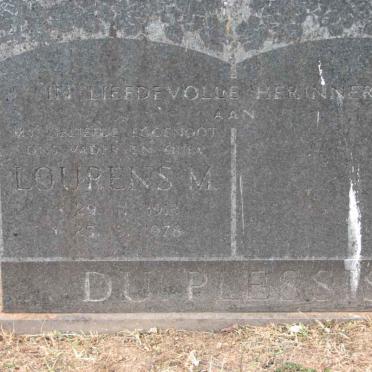 PLESSIS Lourens M., du 1918-1978