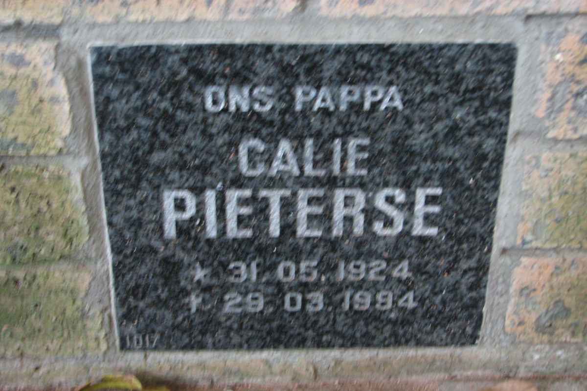 PIETERSE Calie 1924-1994