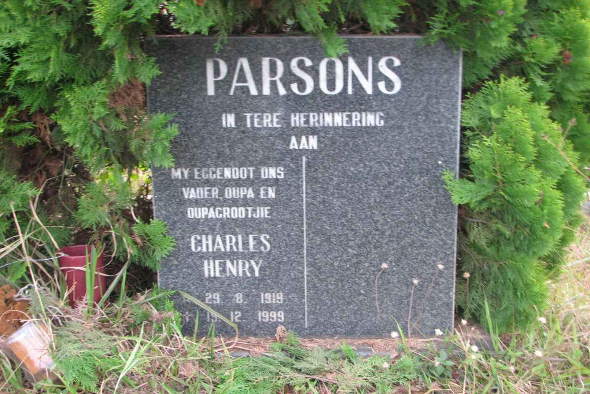 PARSONS Charles Henry 1919-1999