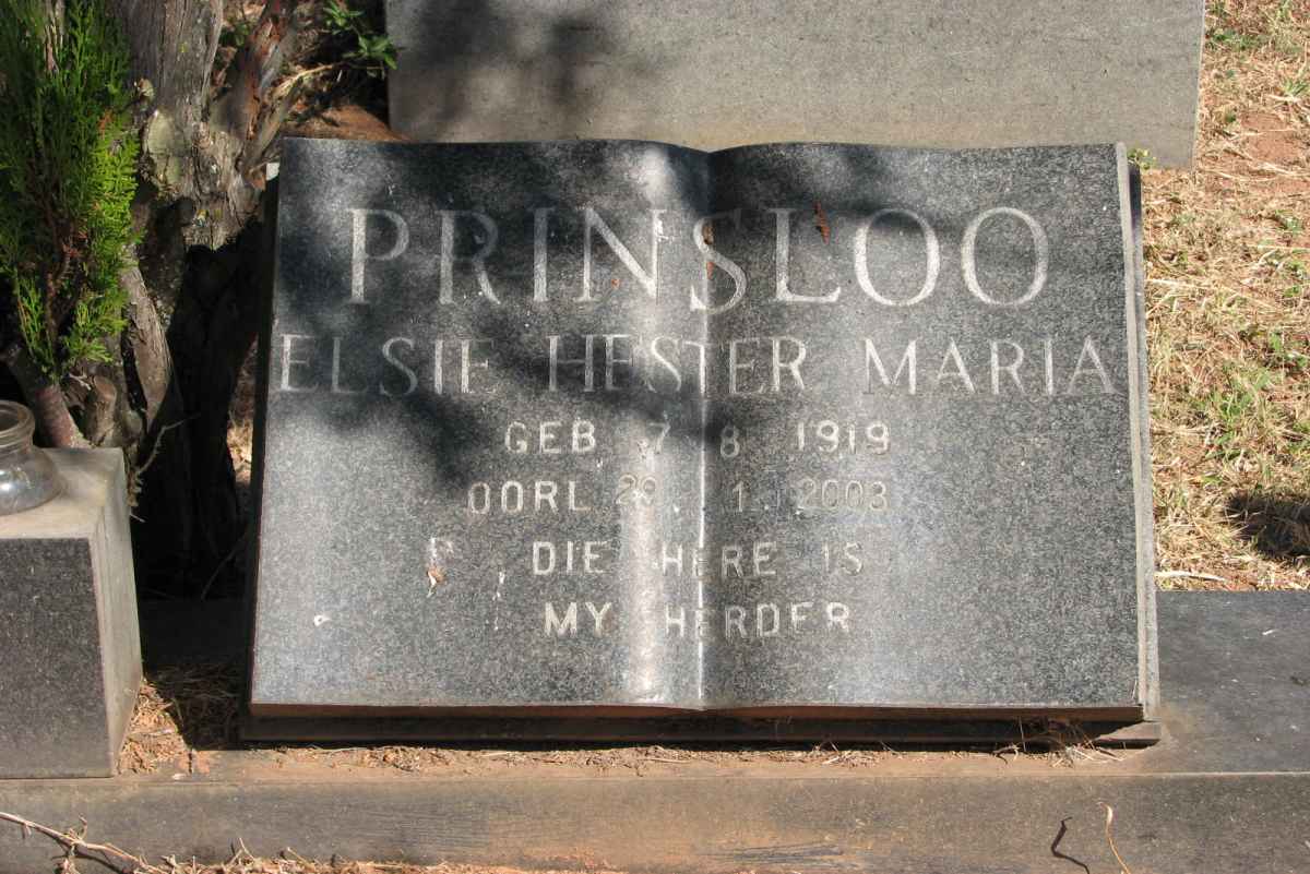 PRINSLOO Elsie Hester Maria 1919-2003