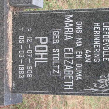 POHL Maria Elizabeth nee STOLTZ 1908-1983