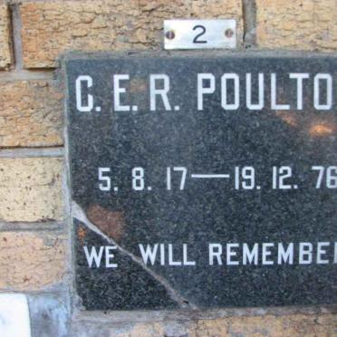 POULTON G.E.R. 1917-1976