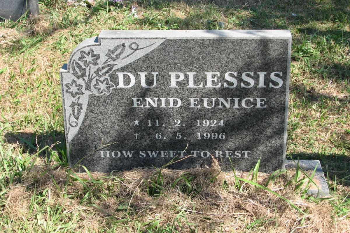 PLESSIS Enid Eunice, du 1924-1996