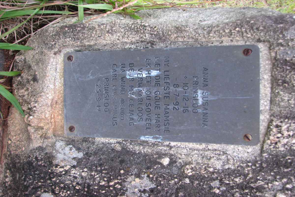 PRINSLOO Carl Marthinus 1914- &amp; Anna Susanna 1916-1992