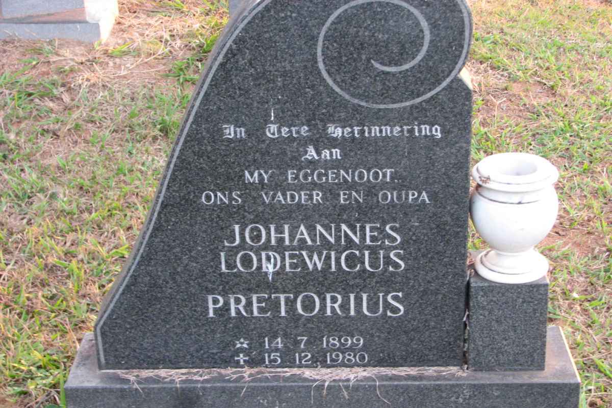 PRETORIUS Johannes Lodewicus 1899-1980