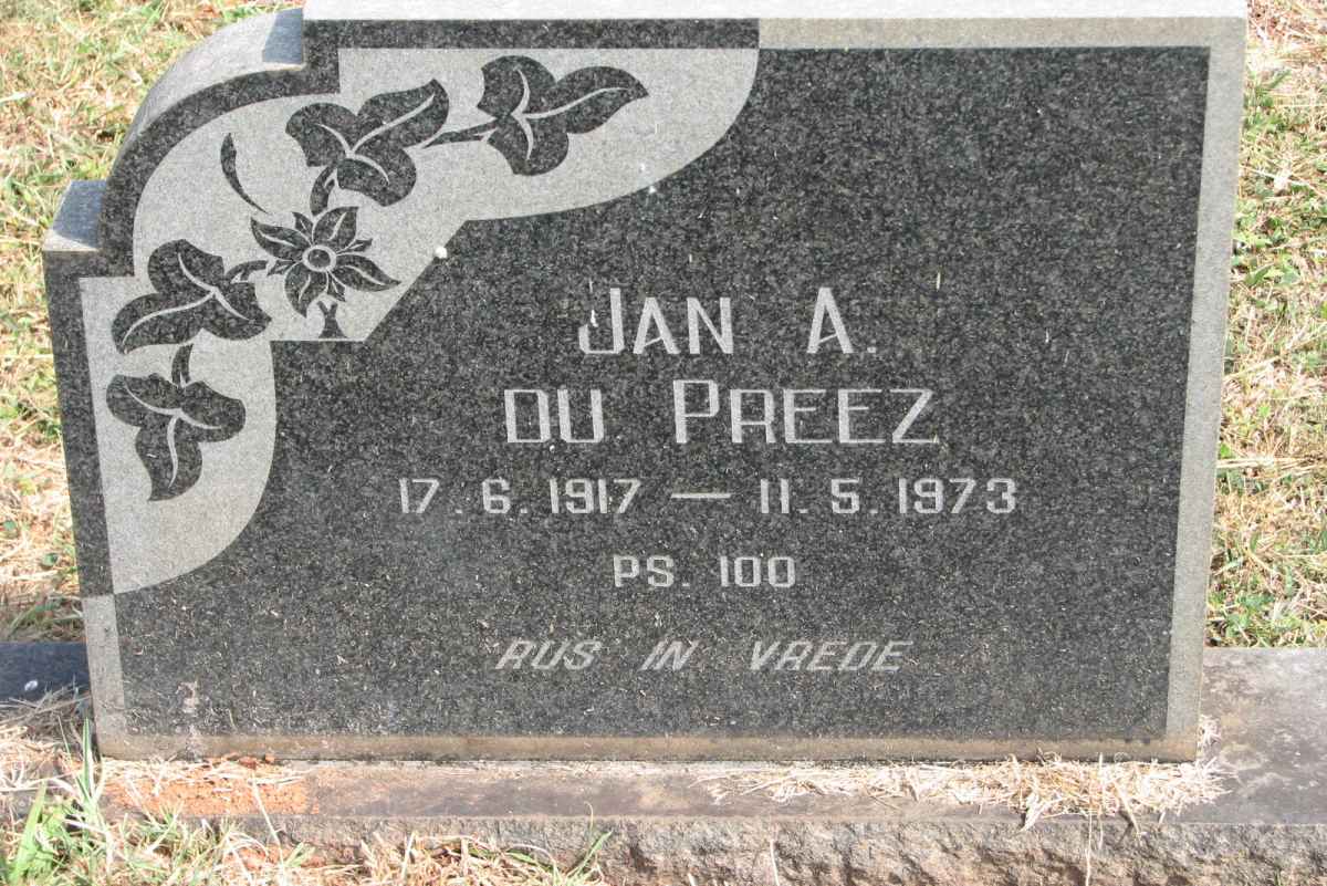 PREEZ Jan A., du 1917-1973