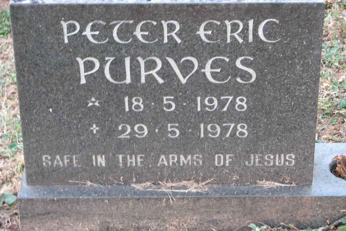 PURVES Peter Eric 1978-1978