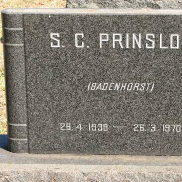 PRINSLOO S.C.nee BADENHORST 1938-1970