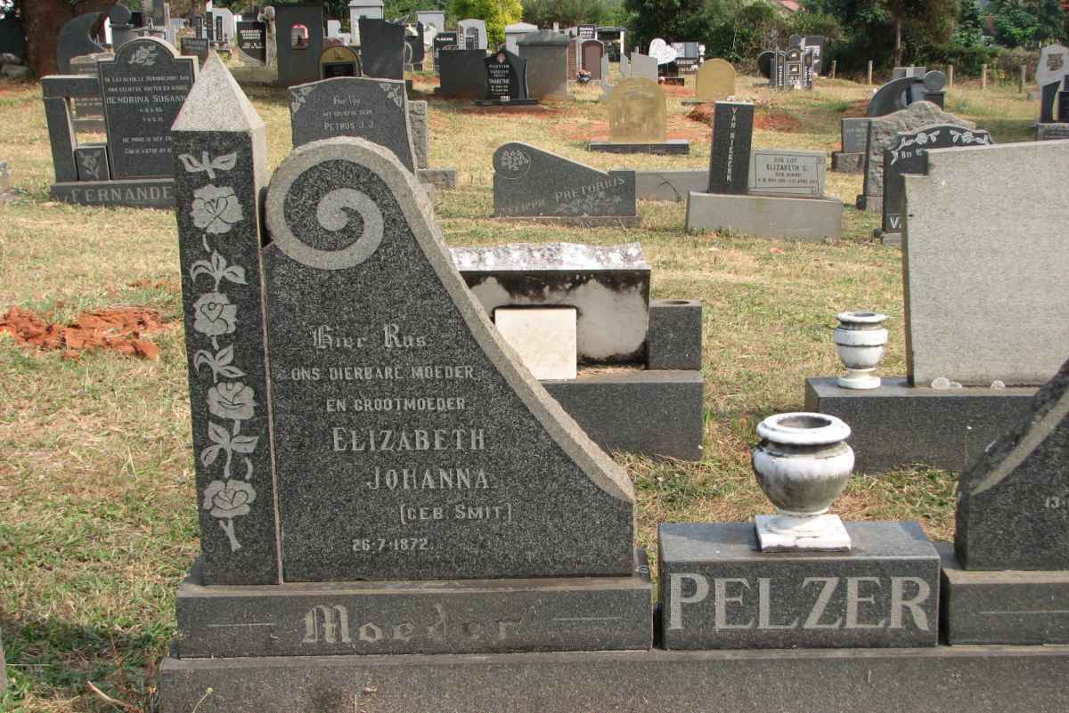 PELZER Elizabeth Johanna nee SMIT 1872-