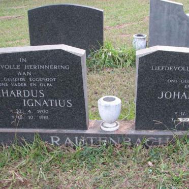 RAUTENBACH Gerhardus Ignatius 1900-1981 &amp; Johanna Helena 1903-1989