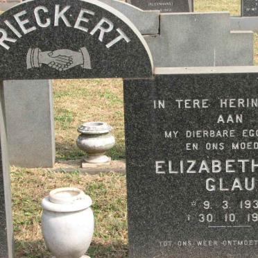 RIECKERT Elizabeth Glaudina 1933-1972