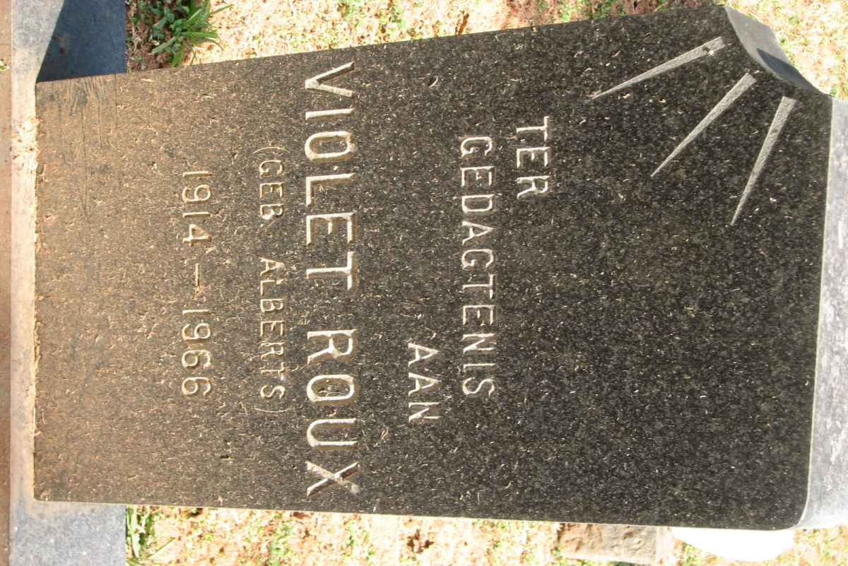 ROUX Violet nee ALBERTS 1914-1966