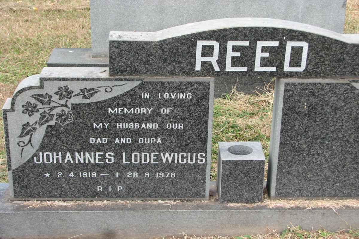 REED Johannes Lodewicus 1919-1978