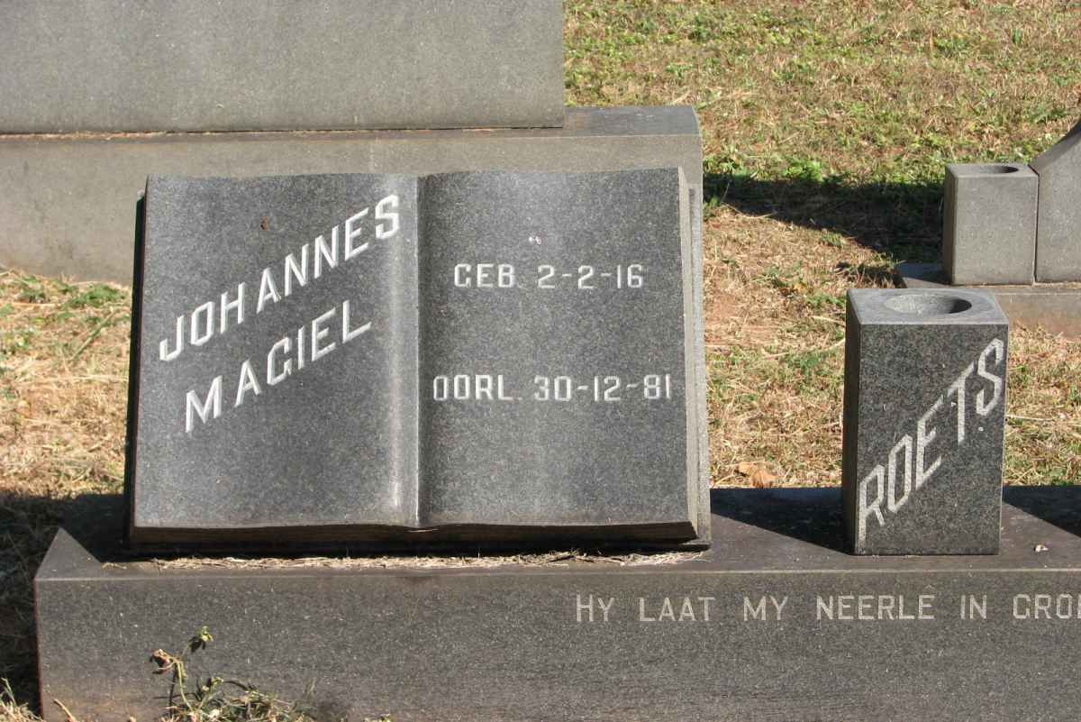 ROETS Johannes Magiel 1916-1981