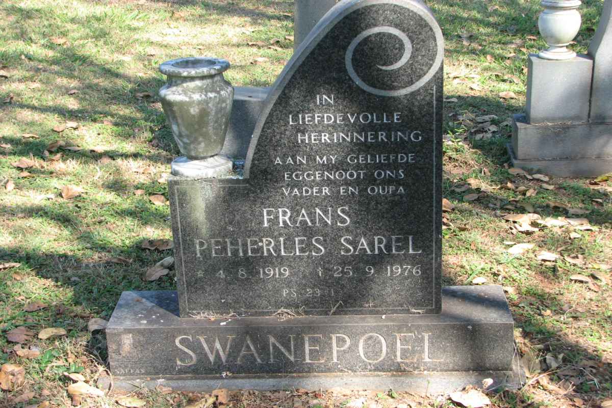 SWANEPOEL Frans Peherles Sarel 1919-1976