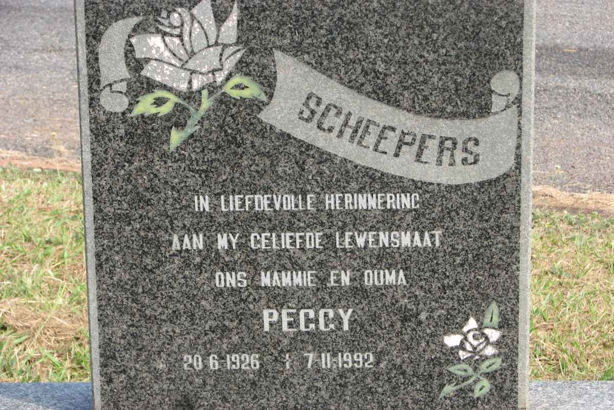 SCHEEPERS Peggy 1926-1992