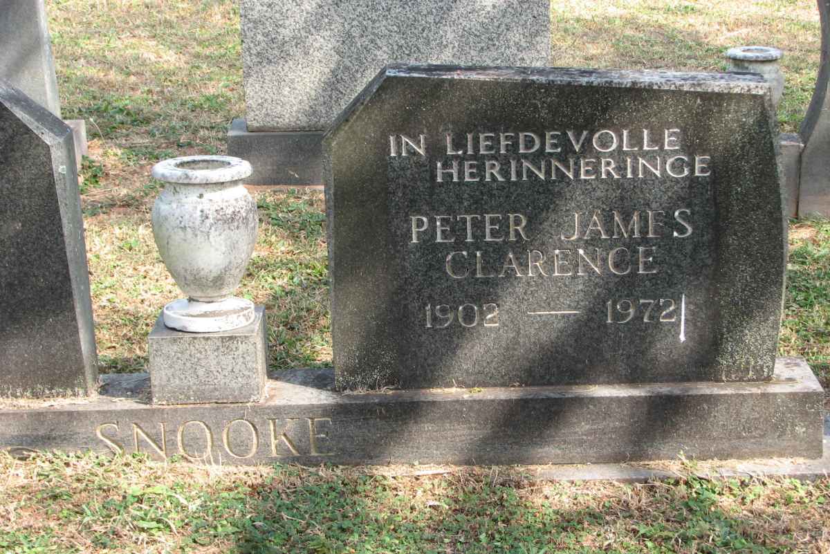 SNOOKE Peter James Clarence 1902-1972