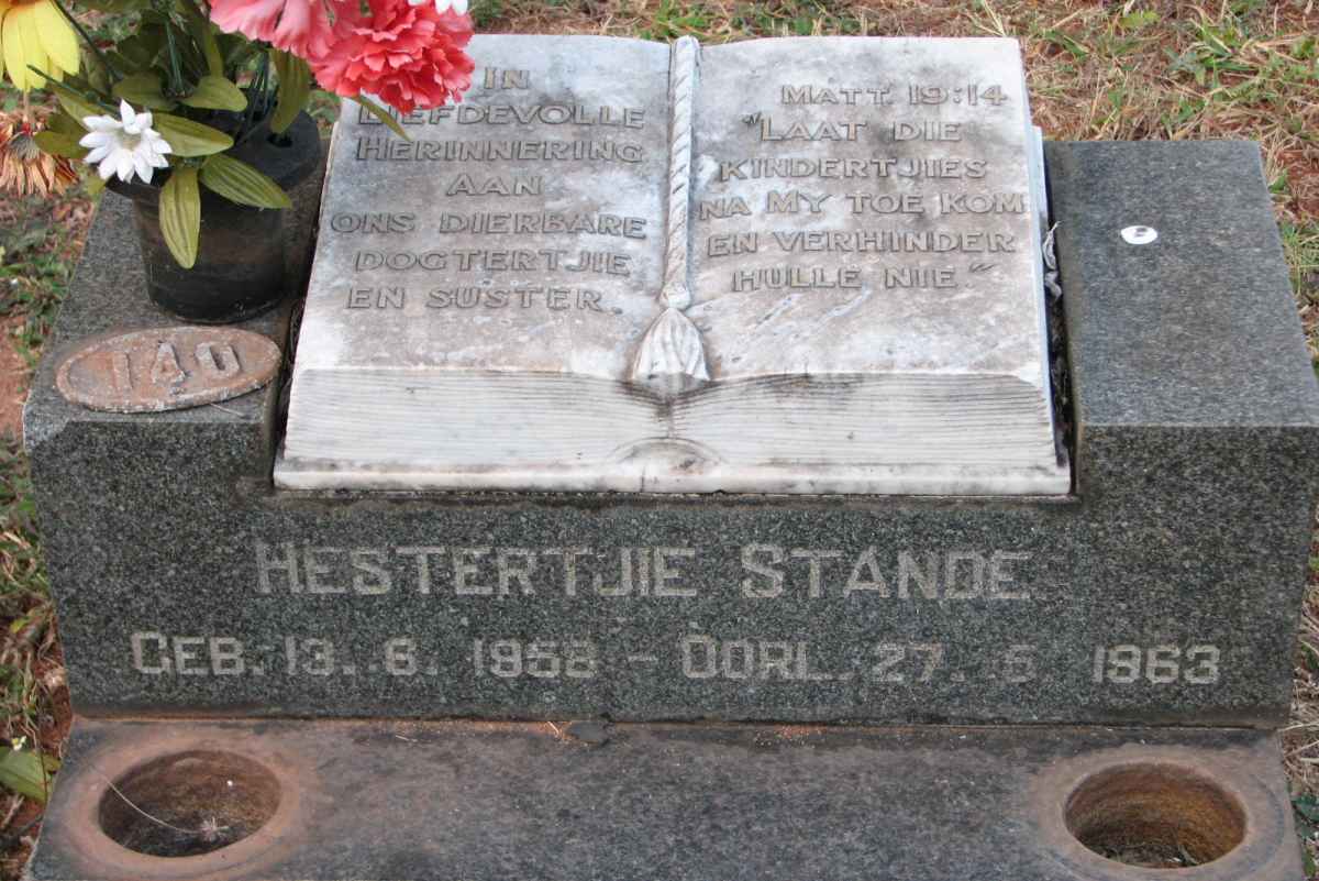 STANDE Hestertjie 1958-1963