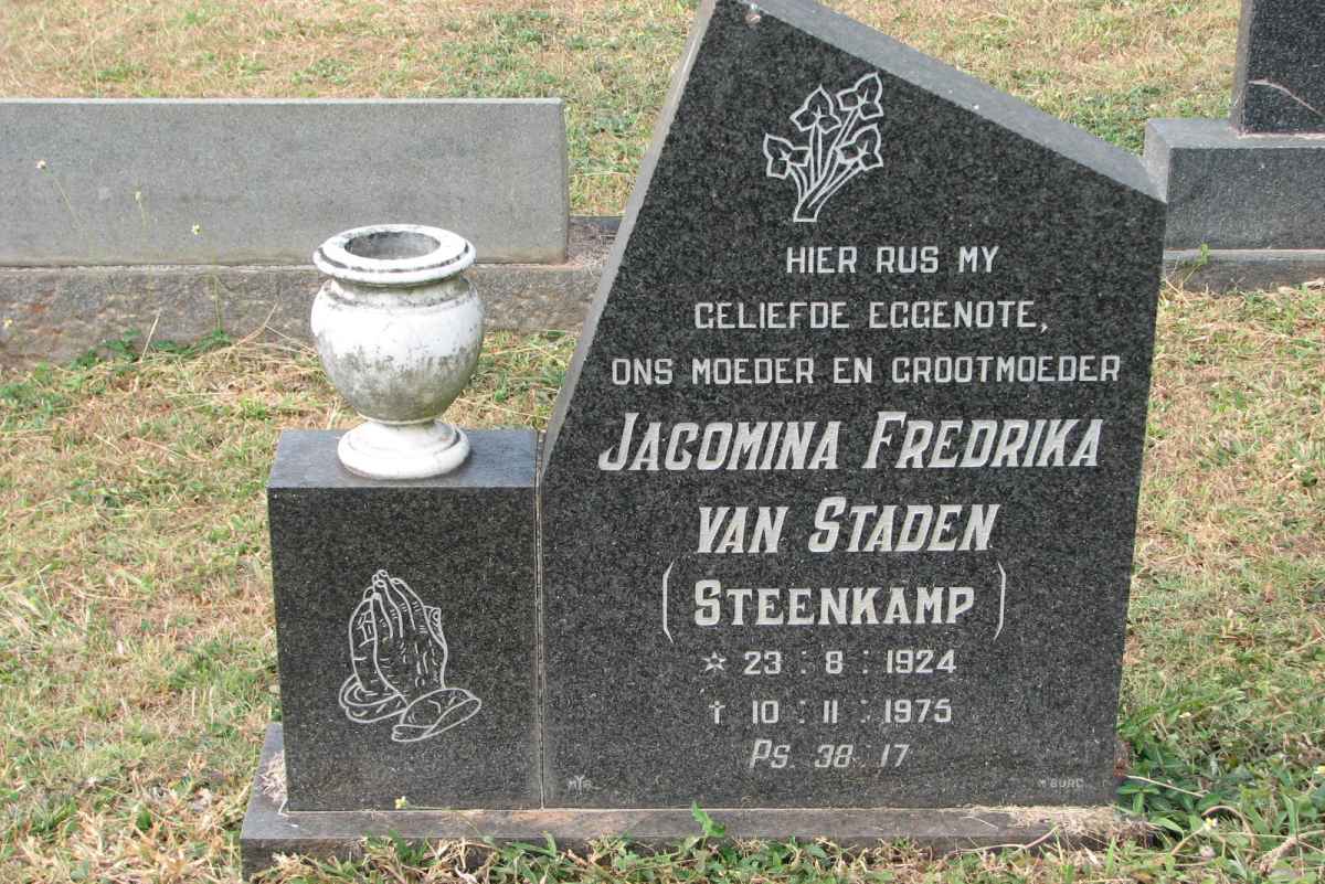 STADEN Jacomina Fredrika, van nee STEENKAMP 1924-1975