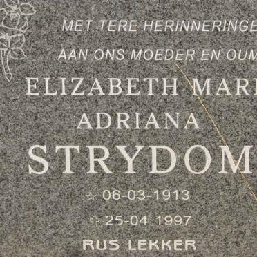 STRYDOM Elizabeth Maria Adriana 1913-1997