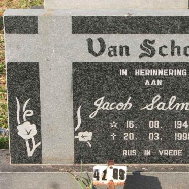 SCHOOR Jacob Salmon, van 1944-1998