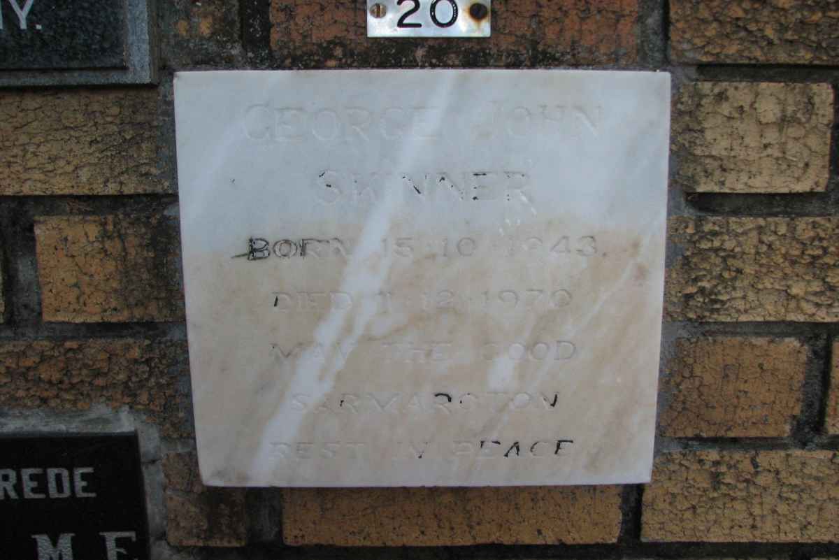 SKINNER George John 1943-1970