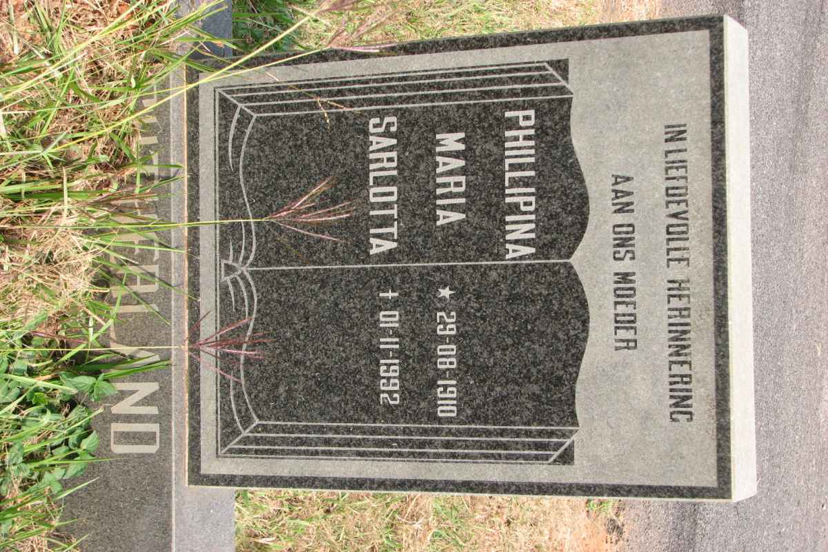 SUTHERLAND Phillipina Maria Sarlotta 1910-1992