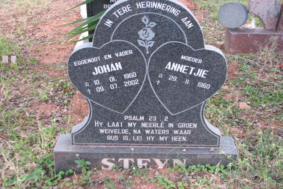 STEYN Johan 1960-2002 &amp; Annetjie 1960-