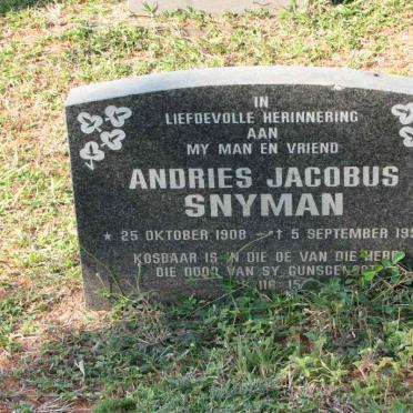 SNYMAN Andries Jacobus 1908-1998