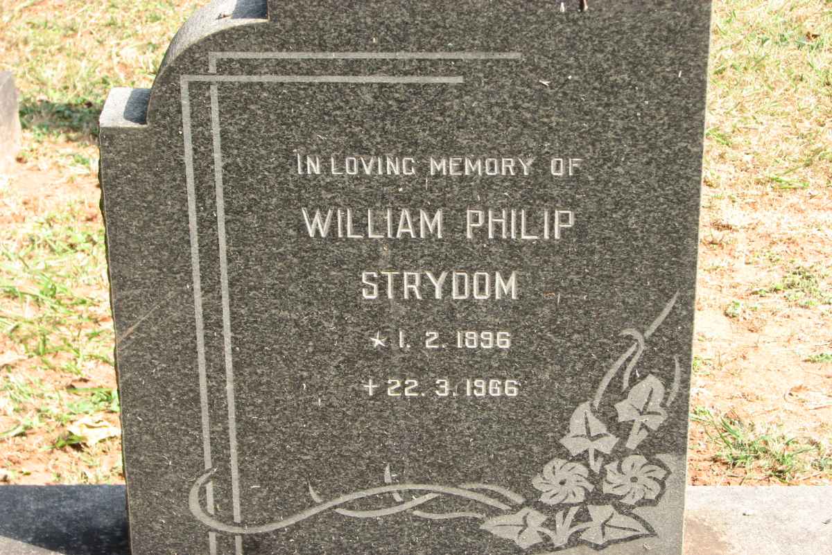 STRYDOM William Philip 1896-1966