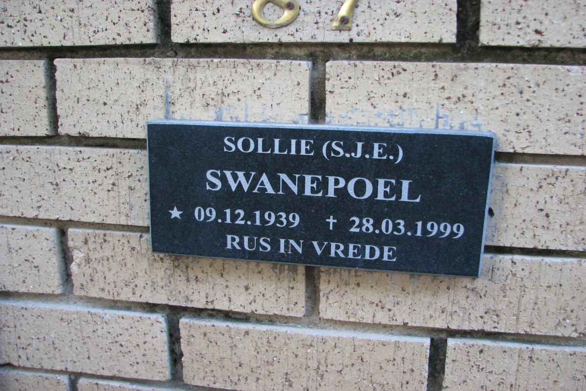 SWANEPOEL S.J.E. 1939-1999